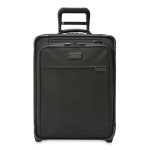 Briggs & Riley Global 2-Wheel Expandable Carry On - Luggage for International Travel, Suitcases with Wheels, Softside Rolling Bag for Men & Women, Self-Repairing Zipper - Baseline Collection, Black