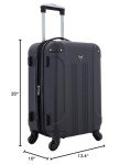 Travelers Club Chicago Hardside Expandable Spinner Luggage, Black, 20" Carry-On