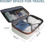 Vancropak Travel Bags for Women Carry on, Large Travel Backpack Airline Approved, Expandable Weekender Daypack Overnight Suitcase Backpack, Luggage for International Flight Traveling Hiking, Beige