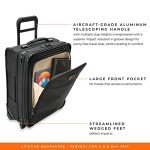 Briggs & Riley Global 2-Wheel Expandable Carry On - Luggage for International Travel, Suitcases with Wheels, Softside Rolling Bag for Men & Women, Self-Repairing Zipper - Baseline Collection, Black