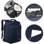 MATEIN Weekender Backpack, Durable Large Capacity Travelling Suitcase Backpack with Strap for Clothes, Expandable Flight Approved Business Carry on Backpack for International Travel, Blue