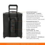 Briggs & Riley Global 2-Wheel Expandable Carry On - Luggage for International Travel, Suitcases with Wheels, Softside Rolling Bag for Men & Women, Self-Repairing Zipper - Baseline Collection, Black