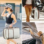 Vancropak Travel Bags for Women Carry on, Large Travel Backpack Airline Approved, Expandable Weekender Daypack Overnight Suitcase Backpack, Luggage for International Flight Traveling Hiking, Beige