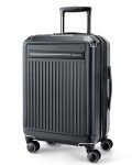 BAGSMART 20 inch Carry on Luggage with Spinner Wheel, Lightweight Carry on Suitcase TSA Lock, Hard Shell Carry on Luggage 22 x14 x 9 Airline Approved Travel Suitcase, Black