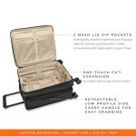 Briggs & Riley Global 21" Carry On Expandable Spinner - Luggage for International Travel, Suitcases with Wheels, Softside Rolling Bag for Men & Women, Self-Repairing Zipper- Baseline Collection, Black