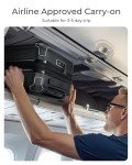 BAGSMART 20 inch Carry on Luggage with Spinner Wheel, Lightweight Carry on Suitcase TSA Lock, Hard Shell Carry on Luggage 22 x14 x 9 Airline Approved Travel Suitcase, Black