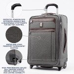 Travelpro Platinum Elite Softside Expandable Carry on Luggage, 2 Wheel Upright Suitcase, USB Port, Men and Women, Vintage Grey, Carry On 22-Inch