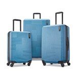 American Tourister Stratum XLT Expandable Hardside Luggage with Spinner Wheels, Blue Spruce, Carry-On 21-Inch