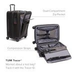 TUMI - Alpha International Expandable 4 Wheeled Carry-On - Rolling Carry On Suitcase for Domestic & International Travel - Black