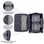 Travelpro Platinum Elite Softside Expandable Carry on Luggage, 2 Wheel Upright Suitcase, USB Port, Men and Women, International, Shadow Black, Carry On 20-Inch