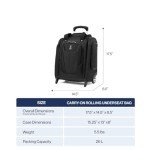 Travelpro Luggage Maxlite 5 Softside Lightweight Rolling Underseat Compact Carry on Upright 2 Wheel Bag, Men and Women, Black, 15-Inch