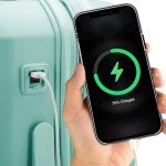 Traveler's Choice Pagosa Indestructible Hardshell Expandable Spinner Luggage, Mint, Carry-on