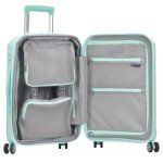 Traveler's Choice Pagosa Indestructible Hardshell Expandable Spinner Luggage, Mint, Carry-on