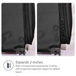 Travelpro Tourlite Softside 21" Expandable Luggage with 4 Spinner Wheels, Lightweight Suitcase, Carry-On, Black