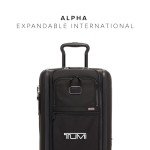 TUMI - Alpha International Expandable 4 Wheeled Carry-On - Rolling Carry On Suitcase for Domestic & International Travel - Black