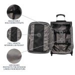 Travelpro Tourlite Softside 21" Expandable Luggage with 4 Spinner Wheels, Lightweight Suitcase, Carry-On, Black