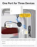 LUGGEX Carry On Luggage 22x14x9 Airline Approved, Polycarbonate Hard Suitcase with Front Pocket (Charcoal Metallic, 20 Inch, 35L)