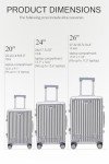 HotWay 20 Inch Carry On Luggage with Cup Phone Holder and Laptop Compartment, PC Hard Shell Suitcase with Spinner Wheels and USB Port, Silver Luggage for Business Travel (22x14x9 Airline Approved)