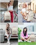 LOVEVOOK Travel Backpack for Women Men as Personal Item Flight Approved, 40L Luggage Carry On Backpack,17.3inch Large Daypack Laptop Backpack Waterproof Outdoor Sports with 3 Packing Cubes,Beige-Brown