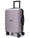 BAGSMART Carry On Luggage 22x14x9 Airline Approved with TSA Lock,20 Inch Lightweight Luggage with Spinner Wheels,100% PC Hard Shell Carry On Suitcases for Men Women,Rose Purple