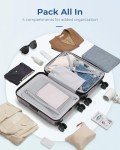BAGSMART Carry On Luggage 22x14x9 Airline Approved with TSA Lock,20 Inch Lightweight Luggage with Spinner Wheels,100% PC Hard Shell Carry On Suitcases for Men Women,Rose Purple
