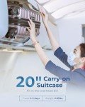 BAGSMART Carry On Luggage 22x14x9 Airline Approved with TSA Lock,20 Inch Lightweight Luggage with Spinner Wheels,100% PC Hard Shell Carry On Suitcases for Men Women,Rose Purple