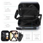 TRAVELARIM 22 Inch Carry On Luggage 22x14x9 Airline Approved, Carry On Suitcase with Wheels, Hard-shell Carry-on Luggage, Grey Small Suitcase, Hardside Luggage Carry On with Cosmetic Carry On Bag