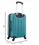 Travelers Club Chicago Hardside Expandable Spinner Luggage, Teal, 20" Carry-On