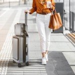TRAVELARIM 22 Inch Carry On Luggage 22x14x9 Airline Approved, Carry On Suitcase with Wheels, Hard-shell Carry-on Luggage, Grey Small Suitcase, Hardside Luggage Carry On with Cosmetic Carry On Bag