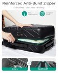 BAGSMART Carry On Luggage 22x14x9 Airline Approved With TSA Lock, 1OO% Polycarbonate Hardside Luggage with Spinner Wheels, Durable Hard Shell Carry On Suitcase 20 inch Black