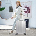 VentureVault All Aluminum Carry On Luggage 22x14x9 Airline Approved，Hard Shell Carry On Luggage, Zipperless Luggage Aluminum Suitcase Luggage (sliver, 20inch)