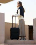 BAGSMART Carry On Luggage 22x14x9 Airline Approved With TSA Lock, 1OO% Polycarbonate Hardside Luggage with Spinner Wheels, Durable Hard Shell Carry On Suitcase 20 inch Black