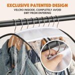BAMALU 4 Packs 40" Clear Garment Bags for Hanging Clothes, 10" Gusseted for Closet Storage, Clean and Tidy Plastic Covers for Coats, Dresses, Jackets