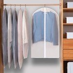 Perber 40" Garment Bags for Hanging Clothes, 10 Packs Suit Bags for Closet Storage, Plastic Waterproof Suit Cover Bags with Zipper for Coats, Jackets, Shirts (Set of 10)