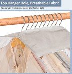 SLEEPING LAMB 10" Gusseted Clear Garment Bags for Hanging Clothes Suit Bags for Closet Storage Clothing Cover for Coats, Jackets (3 Packs)