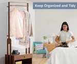 SLEEPING LAMB 10" Gusseted Clear Garment Bags for Hanging Clothes Suit Bags for Closet Storage Clothing Cover for Coats, Jackets (3 Packs)