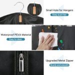 10 Pack - Moucas 43" Black Garment Bag, Mens Suit Bags for Closet Storage and Travel, Garment Bags for Hanging Clothes, Suit Cover Bags with Zipper for Coats, Jackets, Shirts