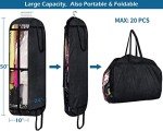 MISSLO Hanging Garment Bags for Travel Suit Bags for Closet Storage 50" Moving Bags for Clothes Dress Cover for Coat, Jacket, Shirt, Clothing, Black