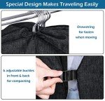 MISSLO Hanging Garment Bags for Travel Suit Bags for Closet Storage 50" Moving Bags for Clothes Dress Cover for Coat, Jacket, Shirt, Clothing, Black