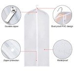 Zilink Clear Coat Covers Garment Bag 54-inch Garment Bags for Hanging Clothes Storage Bag for Coat with Full Length Zipper for Clothing Storage Bags Hanging, Set of 10