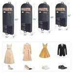 BALEINE 60'' Garment Bag with 3 Storage Pockets, Double Zip Top Opening, 5" Side Widened Travel Bag for Dresses, Suit, Coats Travel Essential (1 Pack)