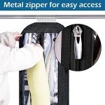 MISSLO Hanging Garment Bags for Travel Suit Bags for Closet Storage 50" Moving Bags for Clothes Dress Cover for Coat, Jacket, Shirt, Clothing, Black