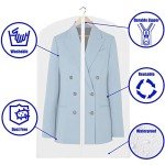 Simple Houseware 55-Inch Clear Garment Bags with Zipper for Suits, Dresses, Costumes, Uniforms - 10 Pack