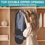 BALEINE 60'' Garment Bag with 3 Storage Pockets, Double Zip Top Opening, 5" Side Widened Travel Bag for Dresses, Suit, Coats Travel Essential (1 Pack)