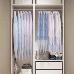Zilink Clear Coat Covers Garment Bag 54-inch Garment Bags for Hanging Clothes Storage Bag for Coat with Full Length Zipper for Clothing Storage Bags Hanging, Set of 10