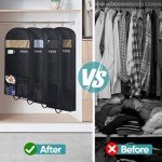 BALEINE 60'' Garment Bag with 3 Storage Pockets, Double Zip Top Opening, 5" Side Widened Travel Bag for Dresses, Suit, Coats Travel Essential (1 Pack)
