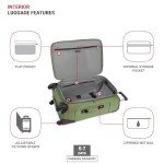 SwissGear Sion Softside Expandable Luggage, Evergreen, Checked-Medium 25-Inch