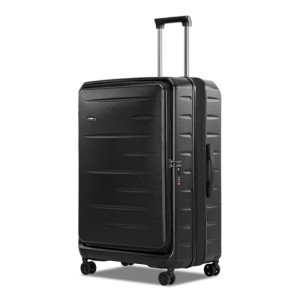 CENSIEN Expandable Checked Luggage, 28 Inch Luggage with Spinner Wheels, Lightweight ABS+PC Hard Shell Large Suitcase with Top Opening, TSA Lock (Black, 1PC)
