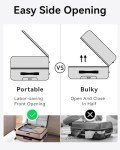 LUGGEX 24 Inch Luggage with Spinner Wheels, Expandable PC Hard Shell Checked Suitcase with Front Opening, Lightweight (Silver Grey, 24 Inch)