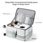Hanke 24 Inch Expandable Checked Luggage Hard Shell Suitcases with Wheels Top Opening TSA Luggage Rolling Large Suitcases for Travel Luggage(Smoke White)